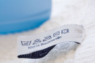 Wäsche-Etikett an einem Handtuch